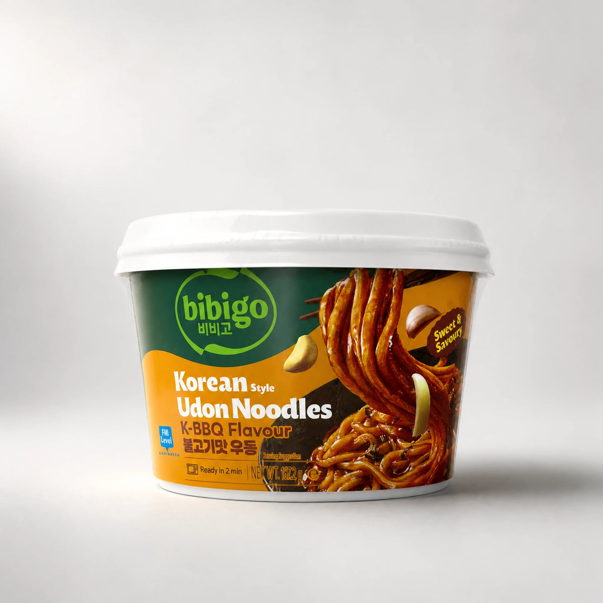 Bibigo Korean Style Udon Noodles K-Bbq Flavour 167.2g — Mr. Zhu's Asian Snack Store