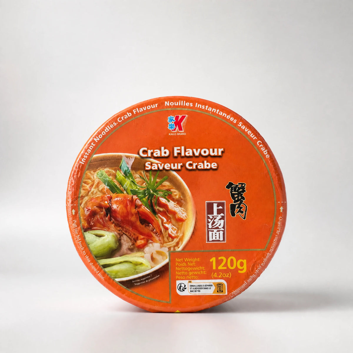 Kailo Brand Instant Noodles Crab Flavour 120g — Mr. Zhu's Asian Snack Store