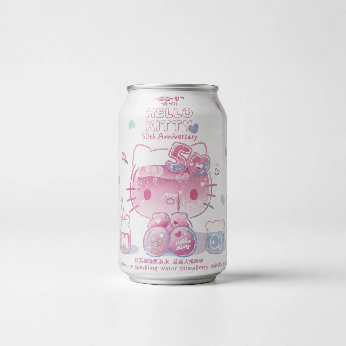 High Up Hello Kitty 50th Anniversary Ramune Strawberry Daifuku 330ml — Mr. Zhu's Asian Snack Store