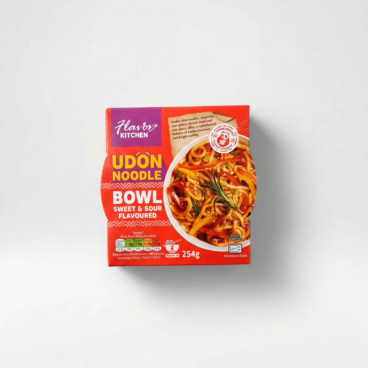 Flavor Kitchen Udon Noodle Bowl Sweet & Sour Flavoured 254g — Mr. Zhu's Asian Snack Store.