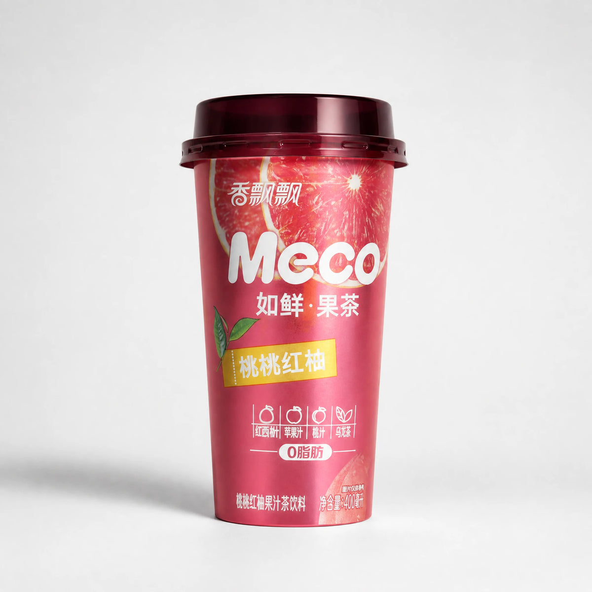 Xiangpiaopiaio Meco Tè alla Frutta Pesca e Pompelmo Rosso 400ml — Mr. Zhu's Asian Snack Store.