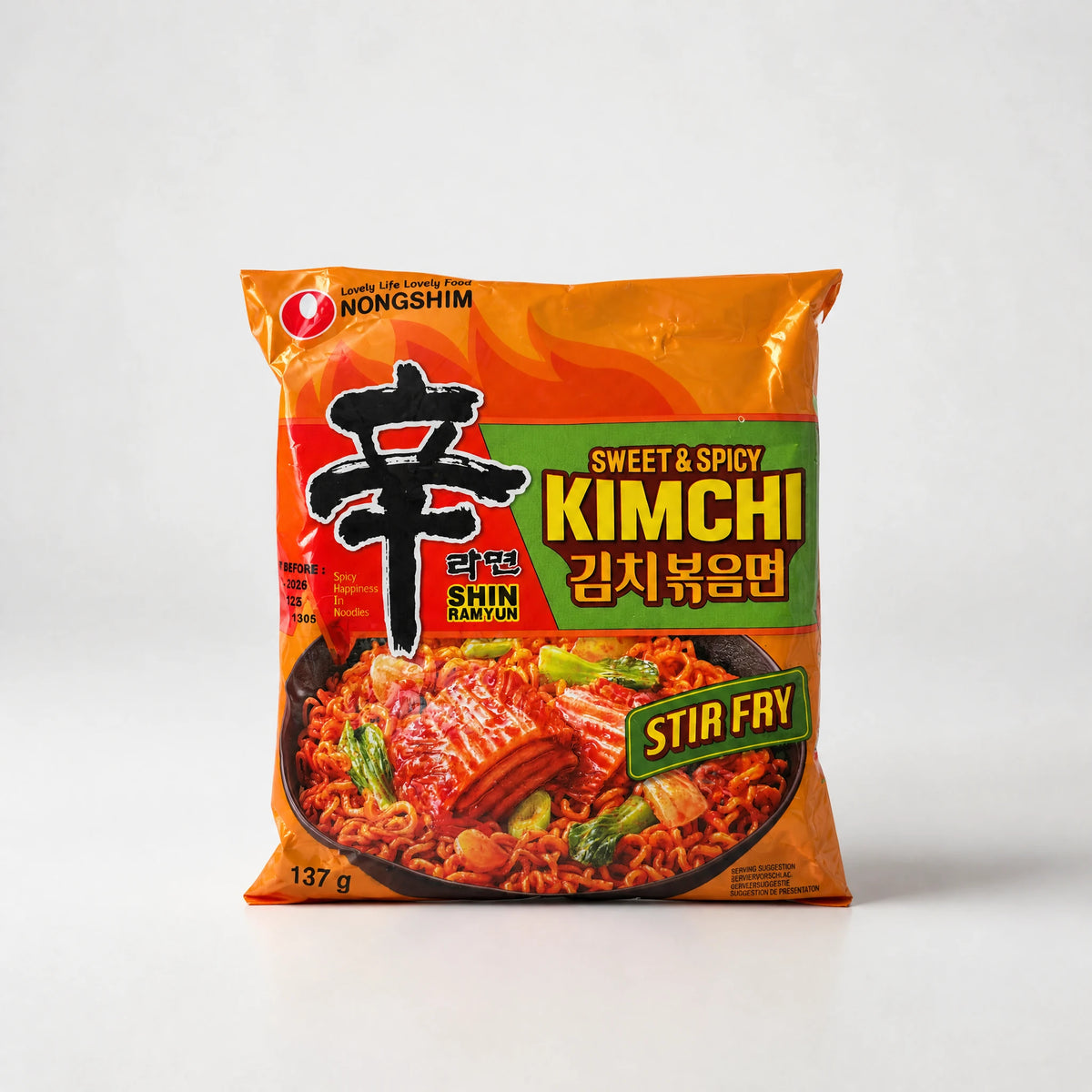 Nongshim Shin Ramyun Sweet & Spicy Kimchi Stir Fry 137g — Mr. Zhu's Asian Snack Store