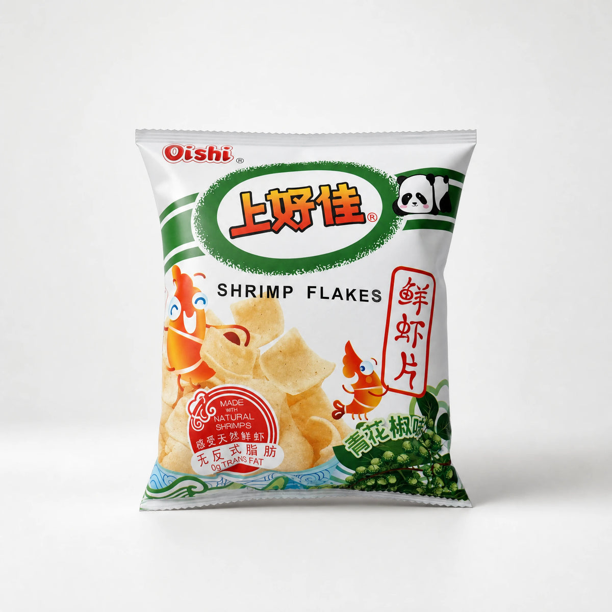 Oishi Shrimp Flakes Pepe di Sichuan e Peperoncino 40g ” Mr. Zhu's Asian Snack Store