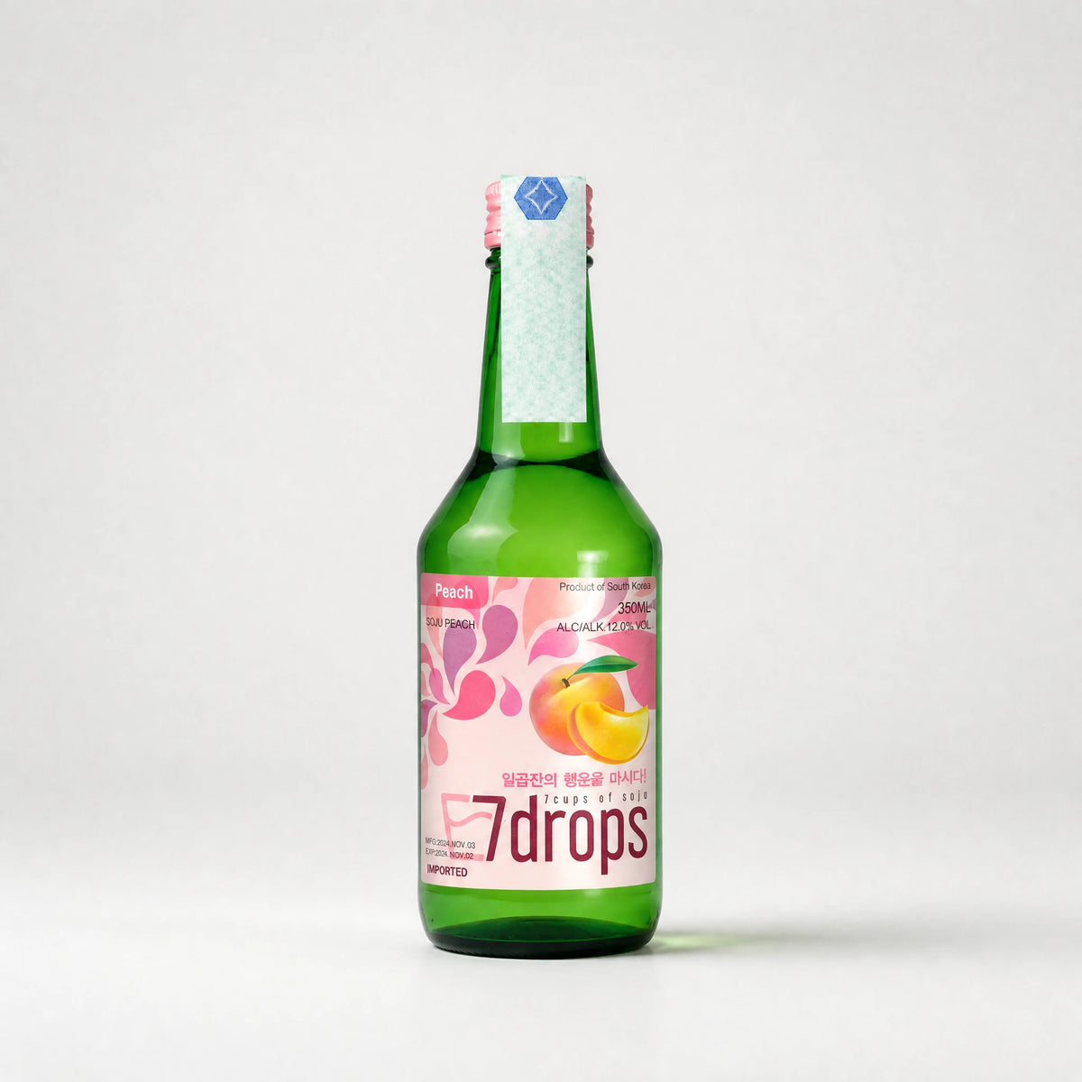 7drops Soju Pesca 350ml — Mr. Zhu's Asian Snack Store