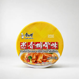 Kang Shi Fu Pork Flavour with Fried Shallots Instant Noodles Bowl 102g — Mr. Zhu's Asian Snack Store