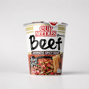 Nissin Cup Noodles Beef Aromatic Spicy Soup 63g — Mr. Zhu's Asian Snack Store