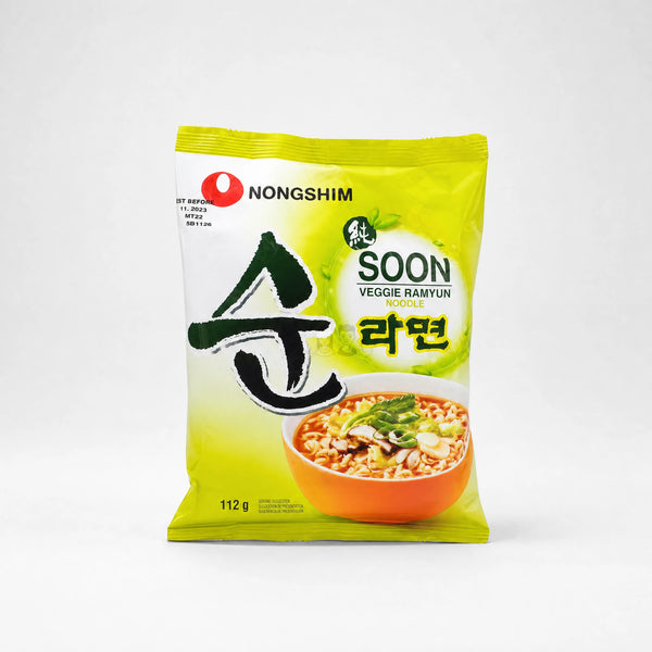 Nongshim Soon Veggie Ramyun — Ramen Coreano Vegano alle Verdure 112g