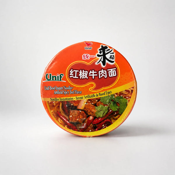 Unif Artificial Spicy Beef Flavor Instant Noodles Bowl 103g