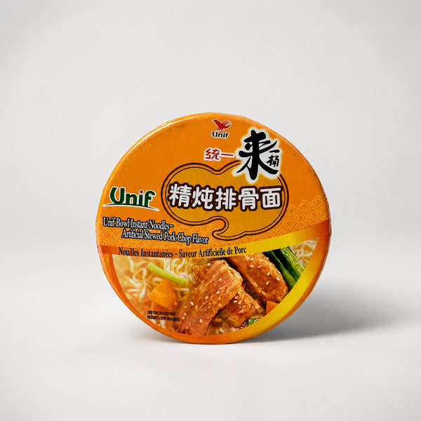 Unif Artificial Stewed Pork Chop Flavor Instant Noodles Bowl 103g