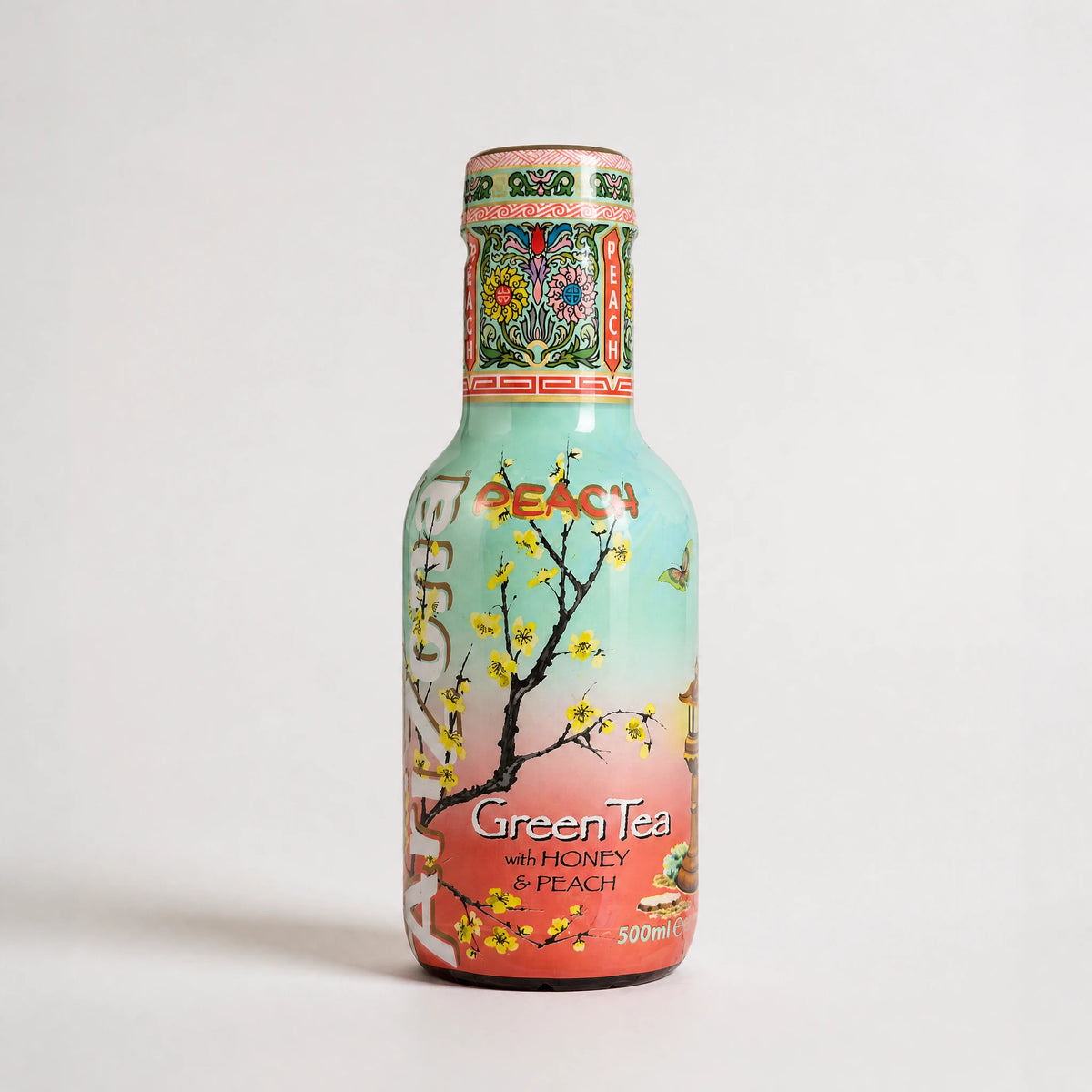AriZona Green Tea with Honey & Peach Tè Verde alla Pesca 500ml — Mr. Zhu's Asian Snack Store