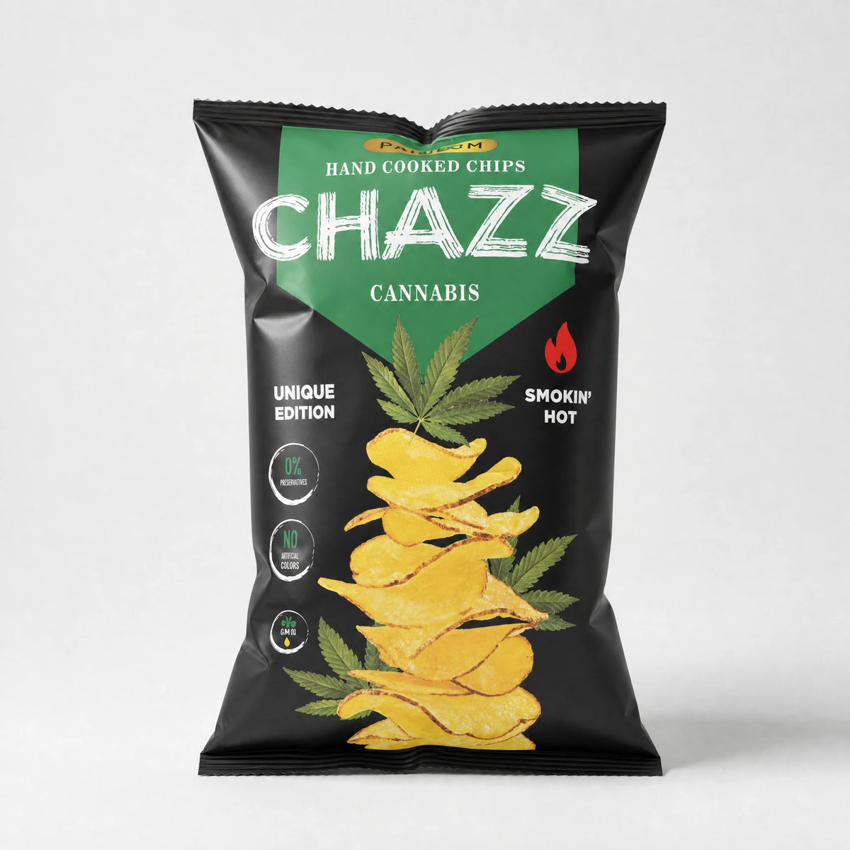 Chazz Cannabis Hand Cooked Chips Smokin' Hot 90g   ” Mr. Zhu's Asian Snack Store