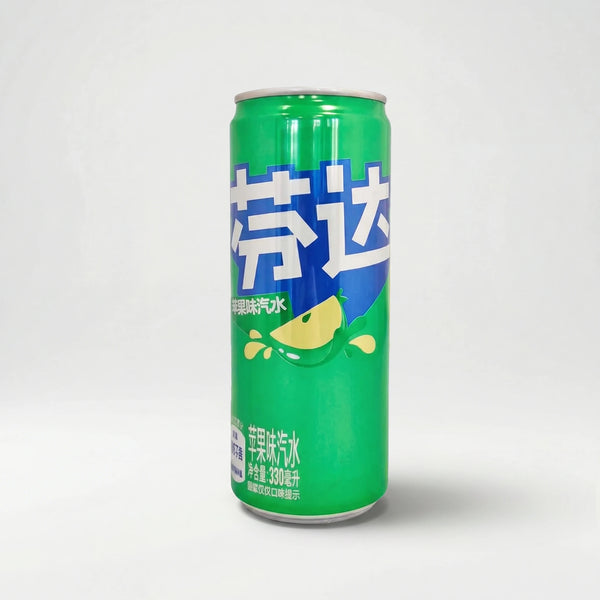 Fanta Green Apple Flavor Soda Sleek Can 330ml