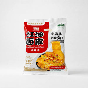 Hi A'Kuan Broad Noodle Spicy Hot Flavor 110g — Mr. Zhu's Asian Snack Store.