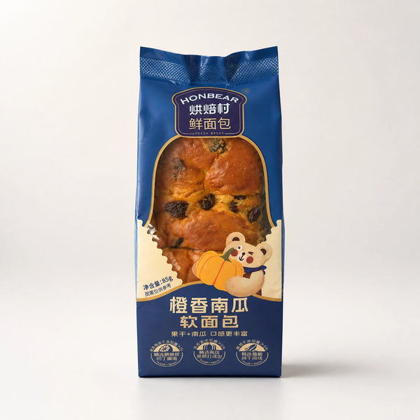 Honbear Pane Morbido alla Zucca e Uvetta 85g