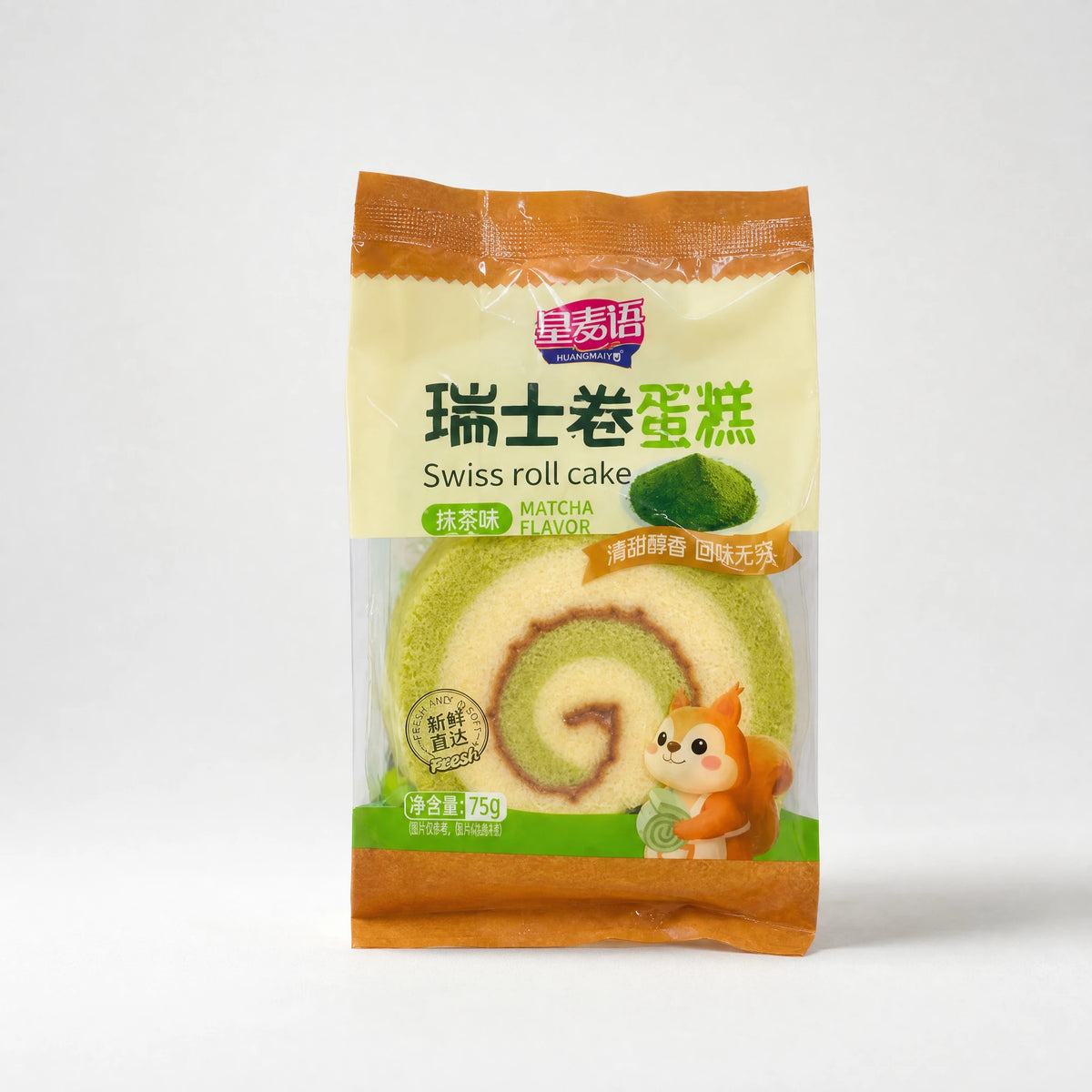 Huangmaiyu Swiss Roll Cake al Matcha 75g — mr-zhus-mochi-e-dolci-asiatici-021.webp — Mr. Zhu's Asian Snack Store