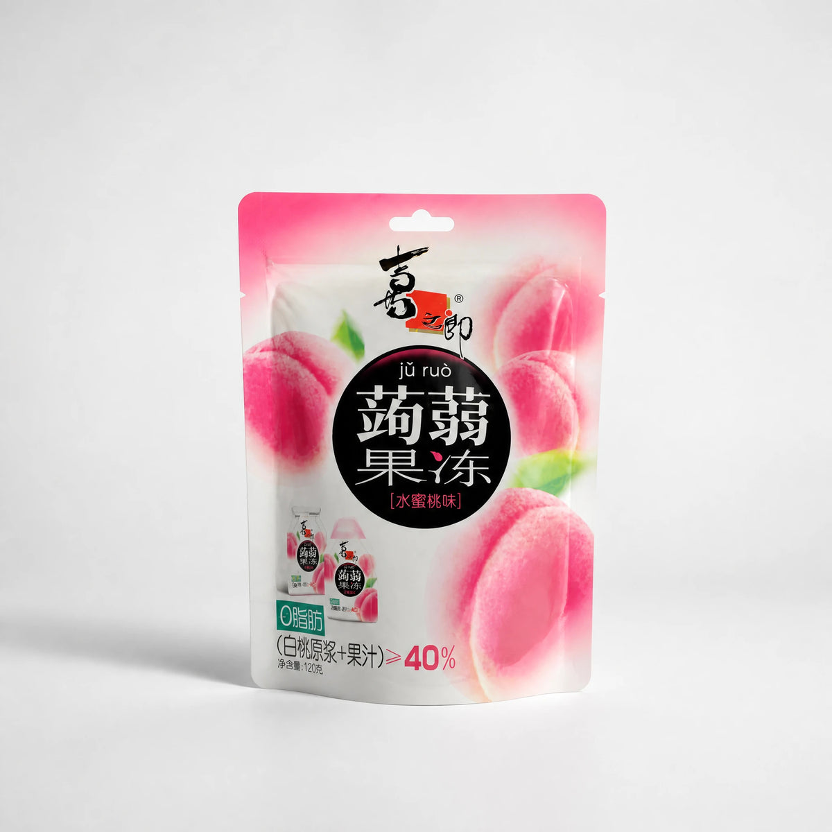 Ju Ruo Gelatina di Konjac alla Pesca 120g — Mr. Zhu's Asian Snack Store