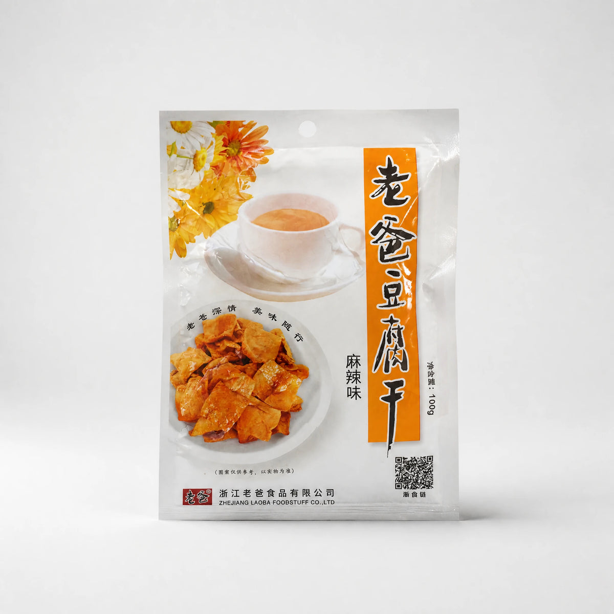 Laoba Tofu Secco Piccante Mala 100g — Mr. Zhu's Asian Snack Store.