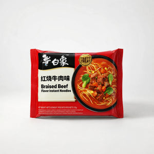 Baixiang Braised Beef Flavor Instant Noodles 103g — Mr. Zhu's Asian Snack Store