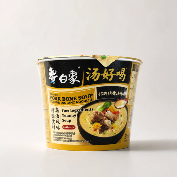 BaiXiang Artificial Pork Bone Soup Flavor Instant Noodles Bowl 108g