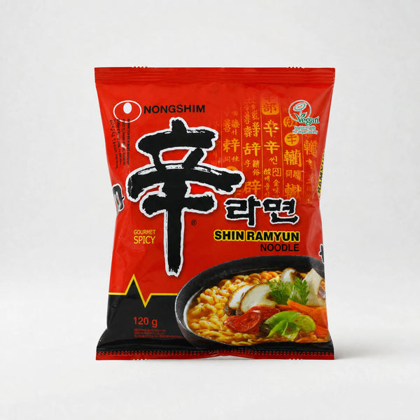 Nongshim Shin Ramyun Gourmet Spicy — Ramen Coreano Piccante Iconico 120g