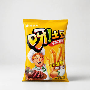 Orion Ya! Tudou Patatine al Gusto Bistecca di Manzo 70g — Mr. Zhu's Asian Snack Store