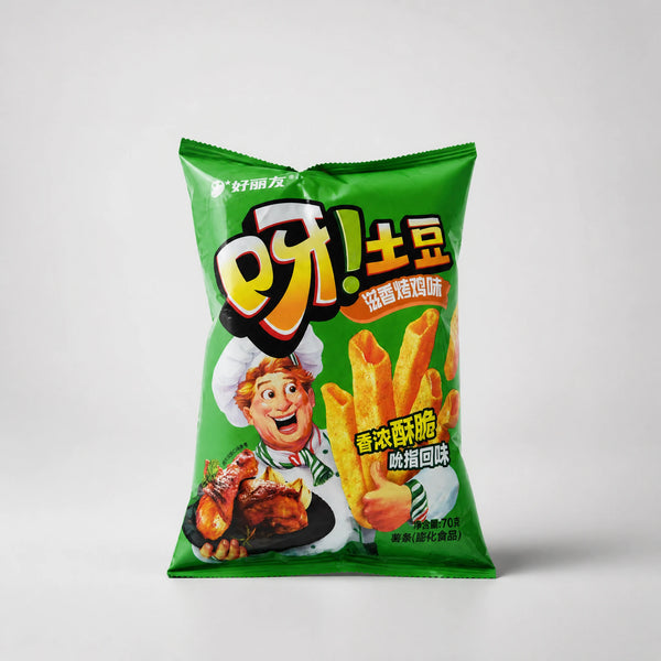 Orion Ya! Tudou Patatine di Patate al Gusto Pollo Arrosto Scenografico 70g
