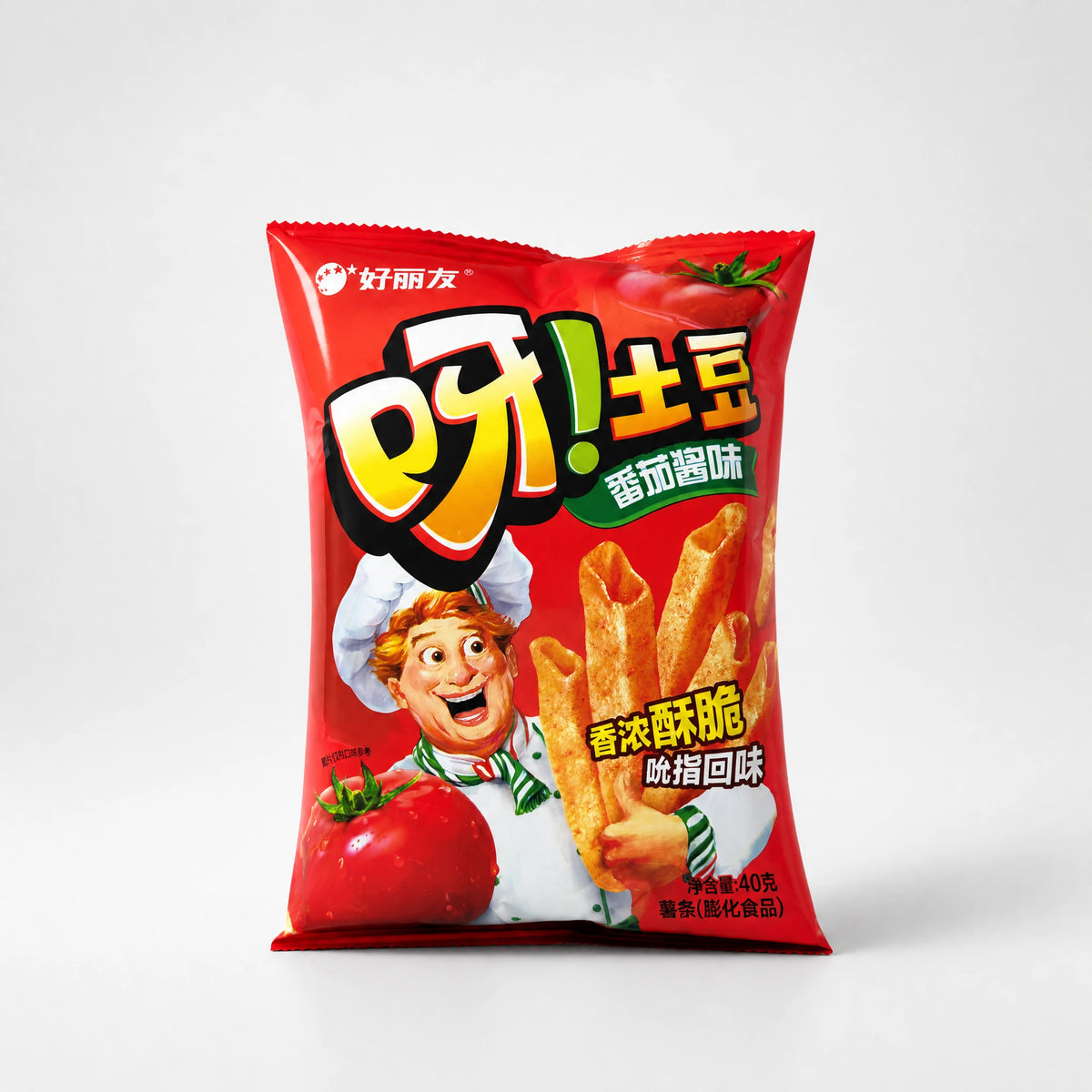 Orion Ya! Tudou Patatine al Gusto Ketchup al Pomodoro 40g — Mr. Zhu's Asian Snack Store