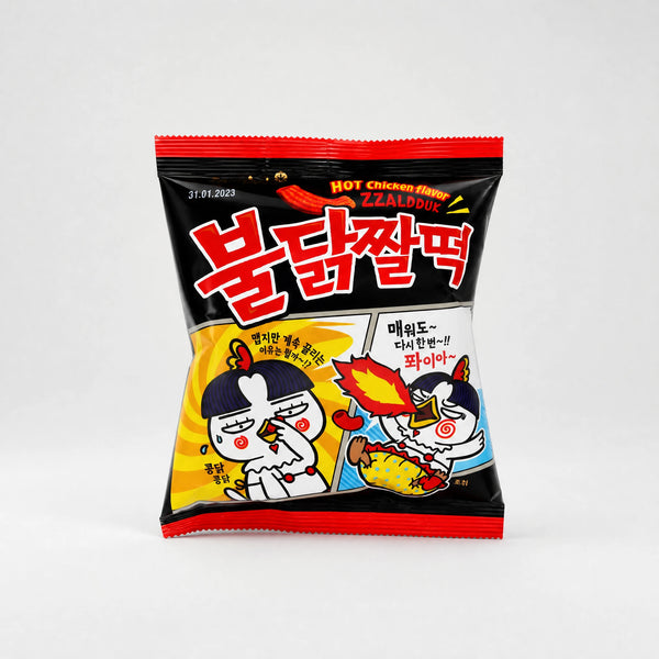 Samyang Buldak Zzaladduk — Snack Coreano Croccante Piccante al Pollo 120g