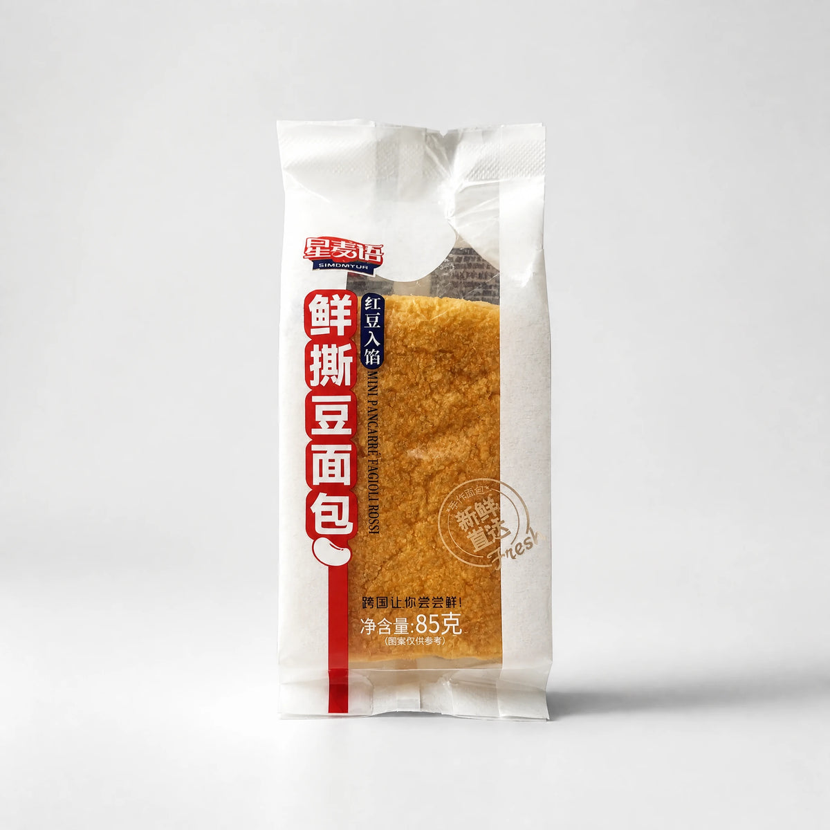 Simdnitur Pane Morbido ai Fagioli Rossi 85g — Mr. Zhu's Asian Snack Store