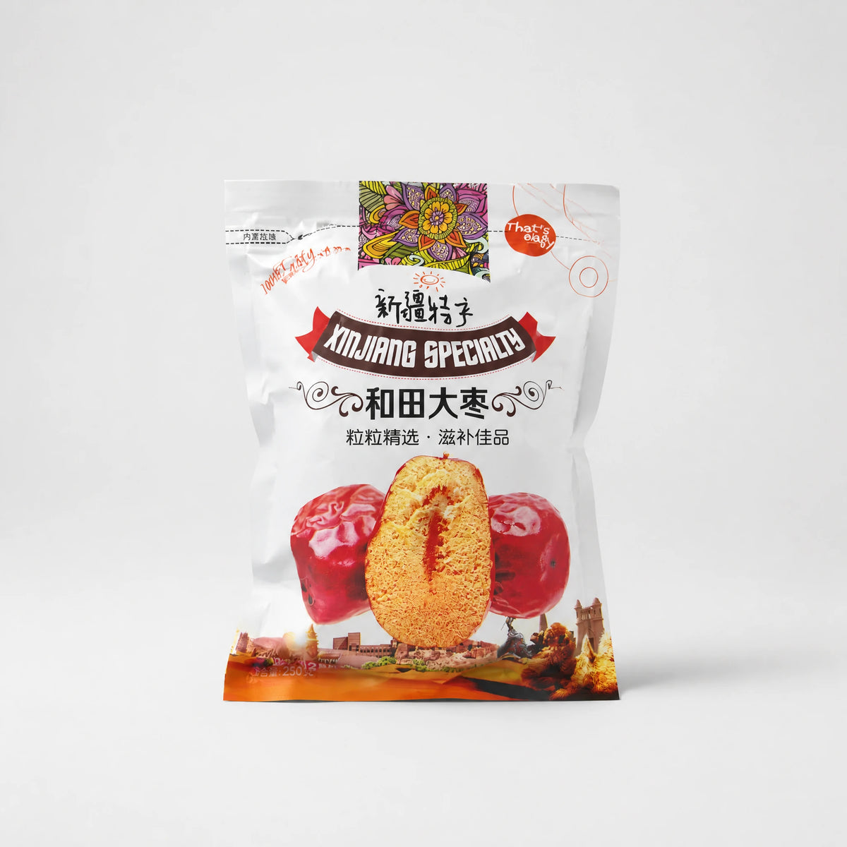 That's Elagy Datteri Rossi Cinesi Xinjiang Specialty 250g — Mr. Zhu's Asian Snack Store