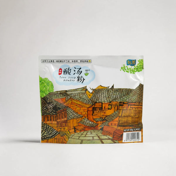 Tian Xiaohua Wide Glass Noodles Piccanti e Acidi — Da Kuan Fen Cinesi 274g