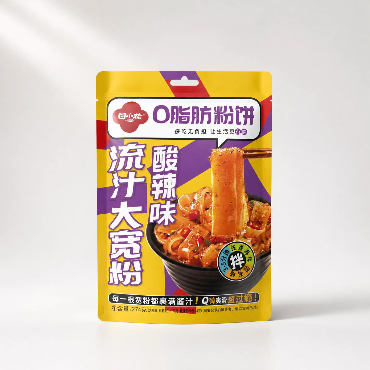 Tian Xiaohua Sesame Sauce Wide Glass Noodles 268 g — Mr. Zhu's Asian Snack Store.