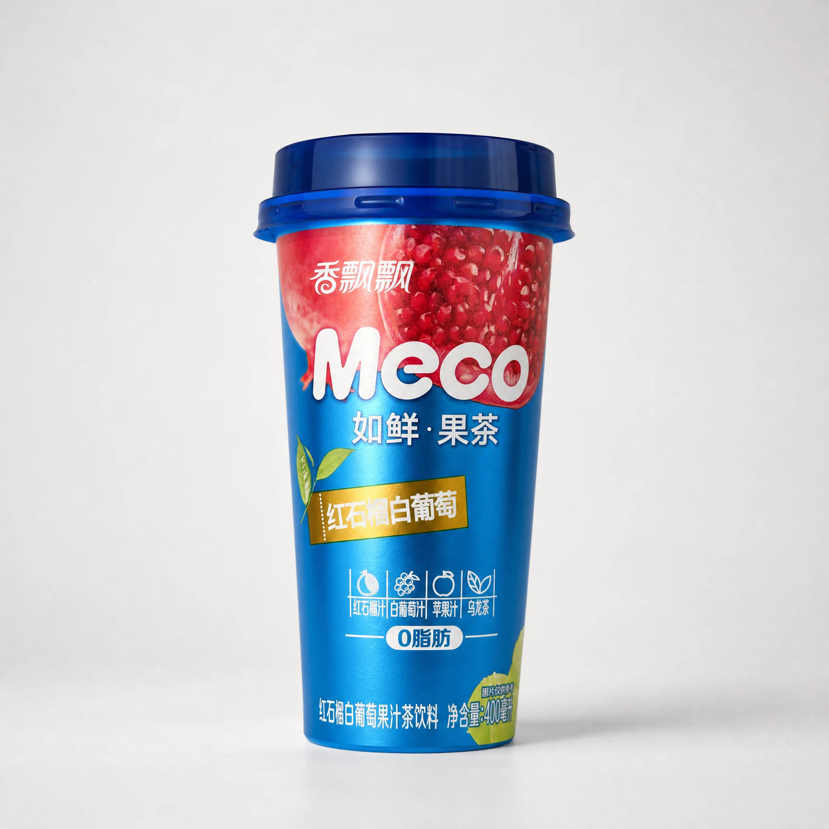 Xiangpiaopiaio Meco Tè alla Frutta Melograno e Uva Bianca 400ml — Mr. Zhu's Asian Snack Store.