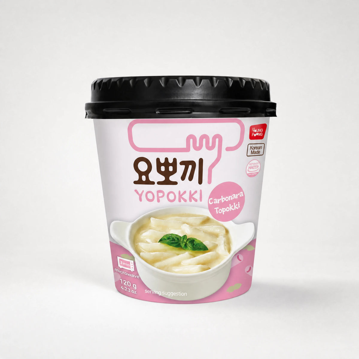 Yopokki Tteokbokki Istantanei alla Carbonara 120g — Mr. Zhu's Asian Snack Store