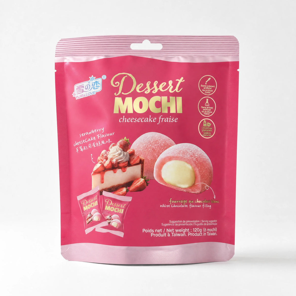 Yuki & Love Dessert Mochi Cheesecake Fragola 120g — Mr. Zhu's Asian Snack Store