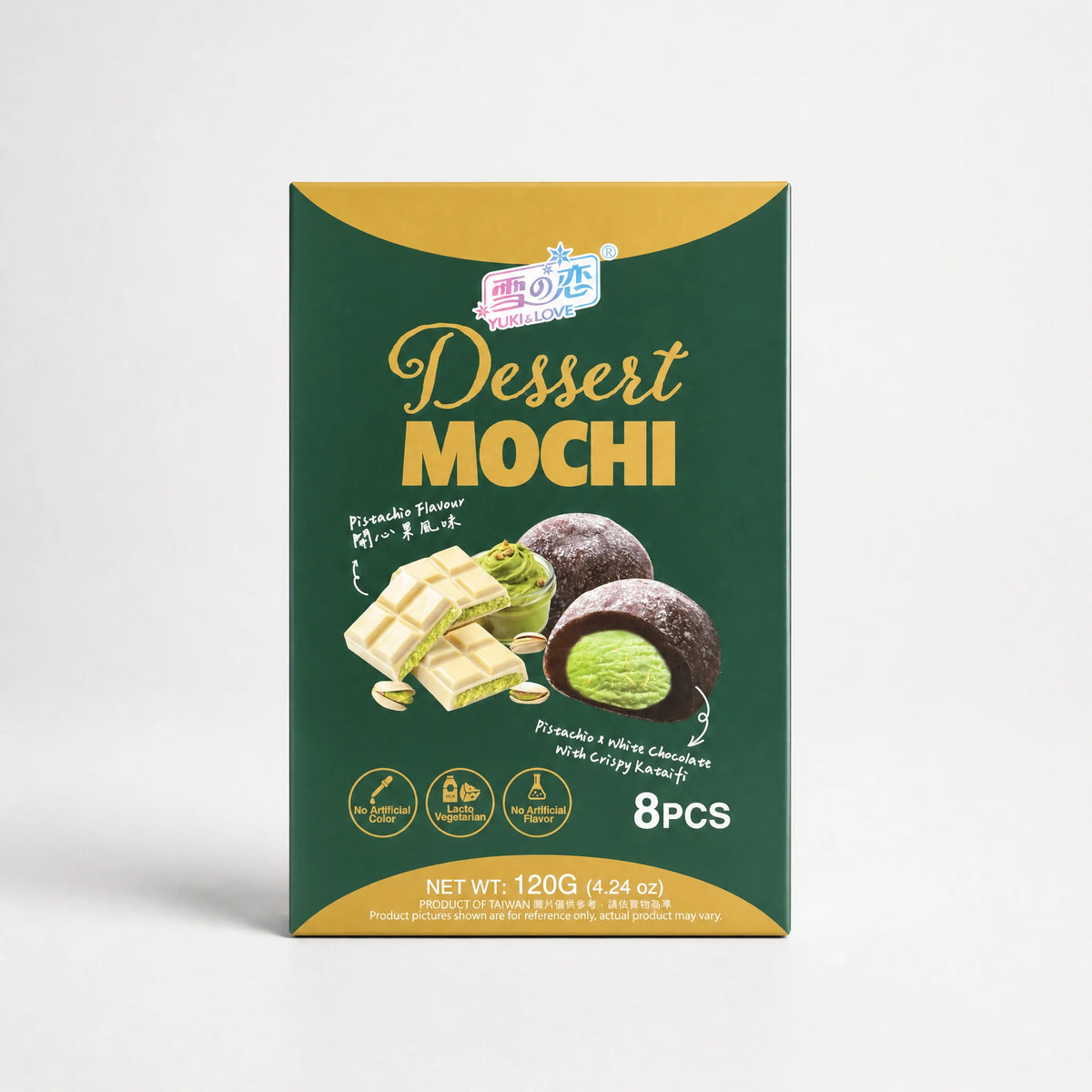 Yuki & Love Dessert Mochi Pistachio 120g — Mr. Zhu's Asian Snack Store.