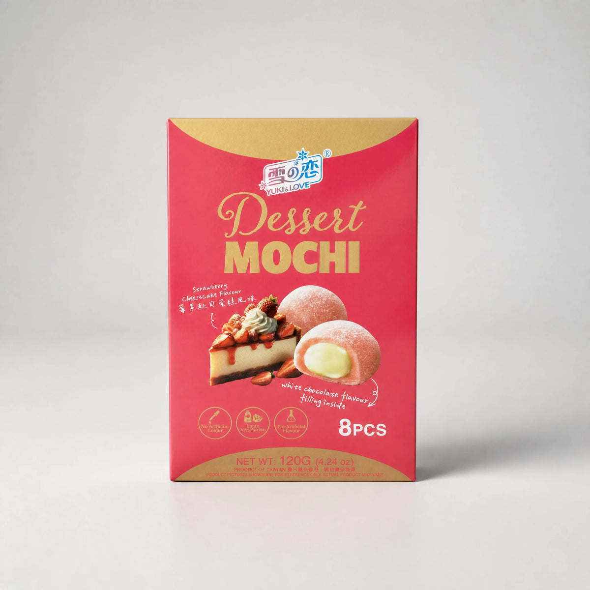 Yuki & Love Dessert Mochi Strawberry Cheesecake 120g — Mr. Zhu's Asian Snack Store.