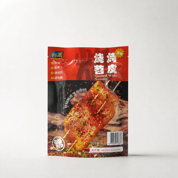 Yumei Grilled Wide Noodle Tiaopi — Snack Cinese Night Market 370g
